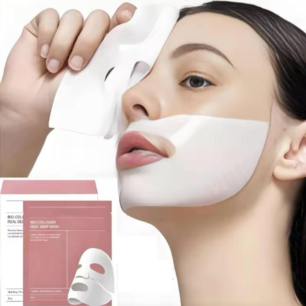 Mascarilla Facial de Bio-Colágeno para Hidratación Profunda y Piel Firme y Radiante