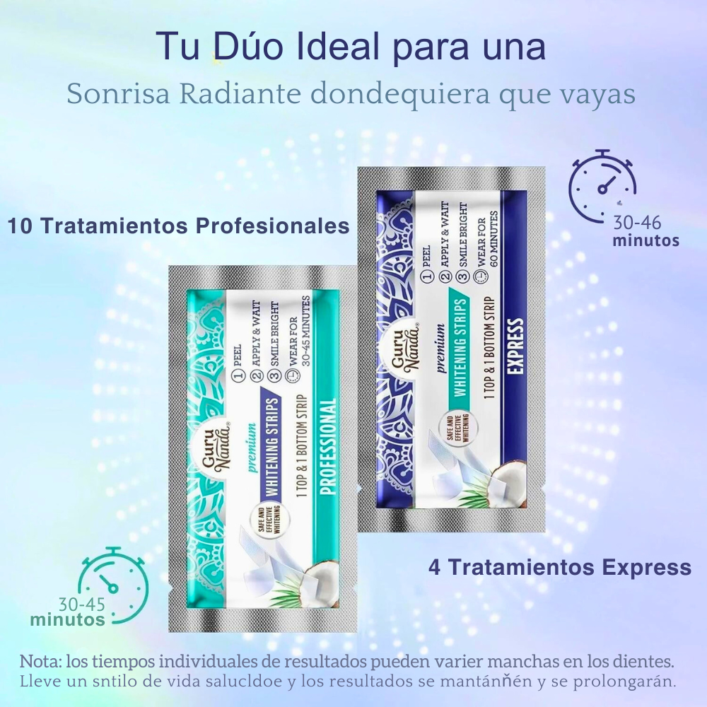 Sonrisa Más Blanca en Días – Tiras Blanqueadoras Guru Nanda con Resultados Visibles