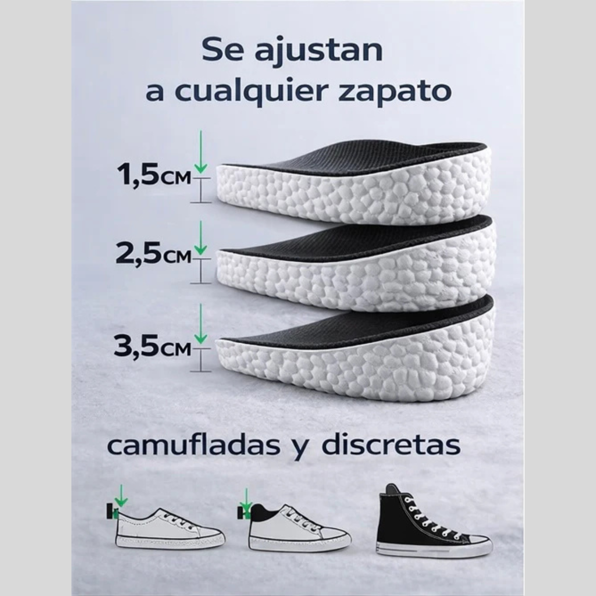 Aumenta tu Altura al Instante – AlturaMax Confort™ con Máxima Comodidad y Discreción