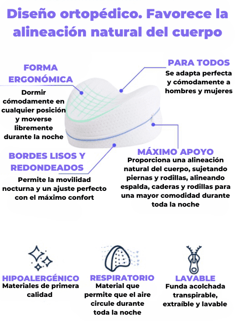 Almohada Terapéutica para Espalda con Soporte Lumbar y Alivio de la Tensión
