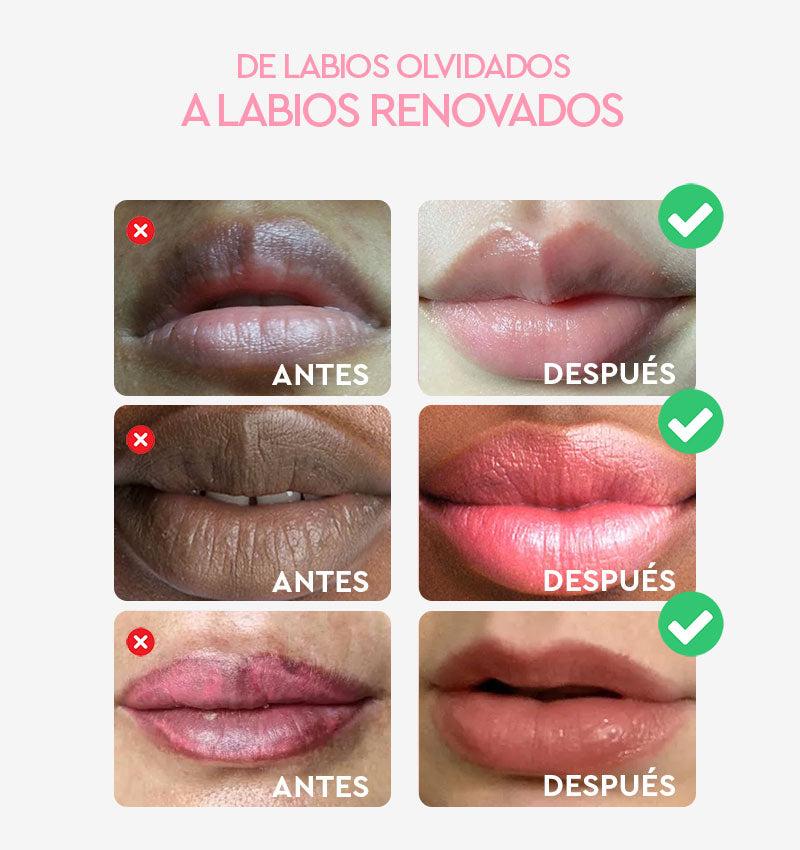 Bálsamo Rosa Renovador Labial para Hidratación Profunda y Labios Perfectos